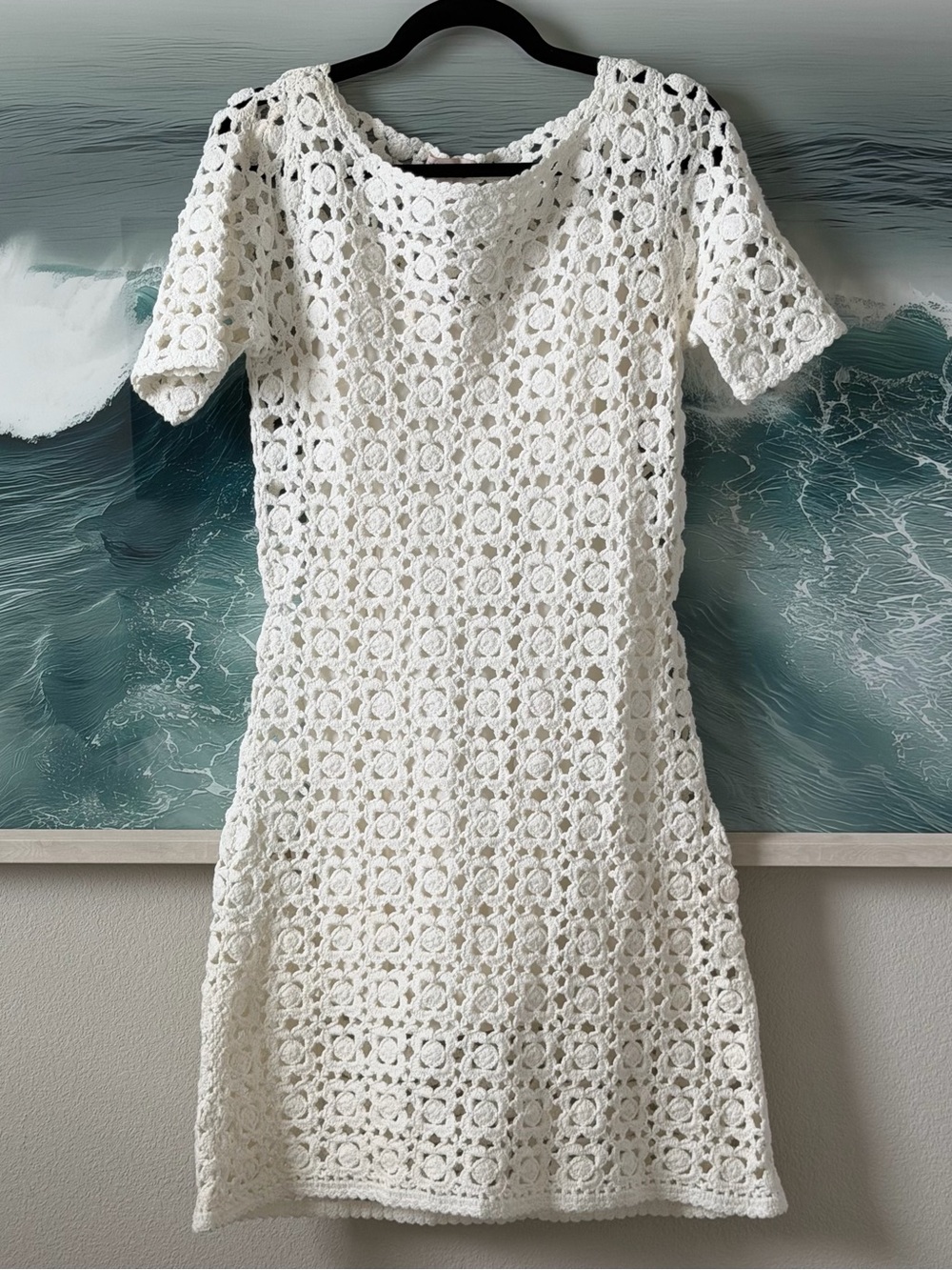 Rebecca Taylor White Crochet Midi Dress